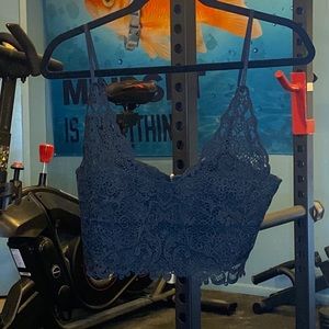 Cute Black Lace Crop Top With Zipper